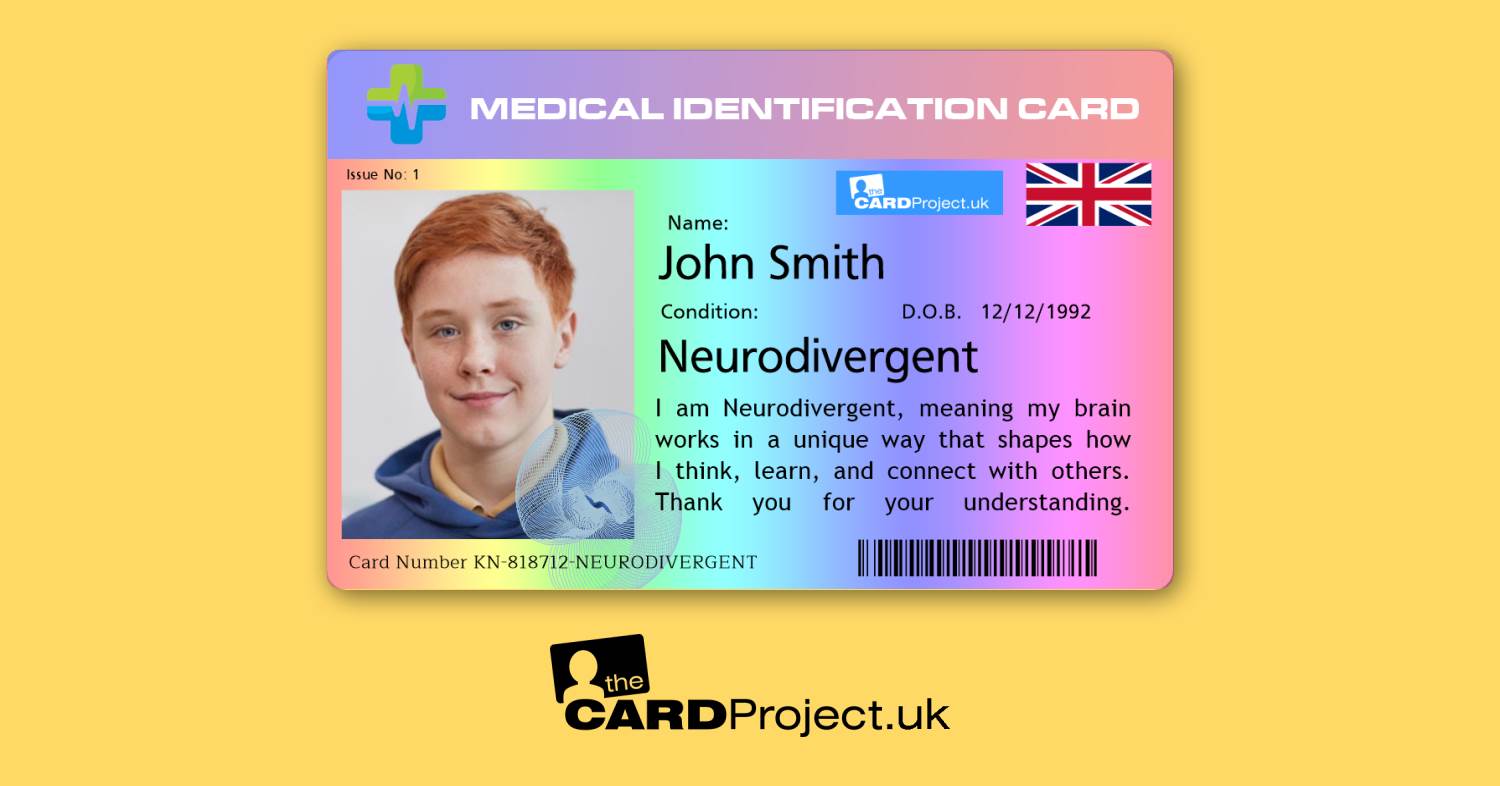 Neurodivergent Premium Medical ID Card (FRONT)